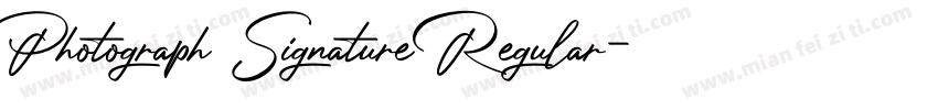 Photograph Signature Regular字体转换